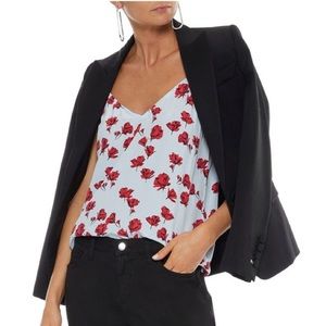 Equipment baby blue with red flowers Cami - Small